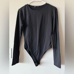 Zara Black Long Sleeve Bodysuit